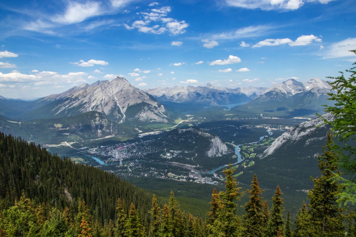 View on Banff from Sulphur Mountain