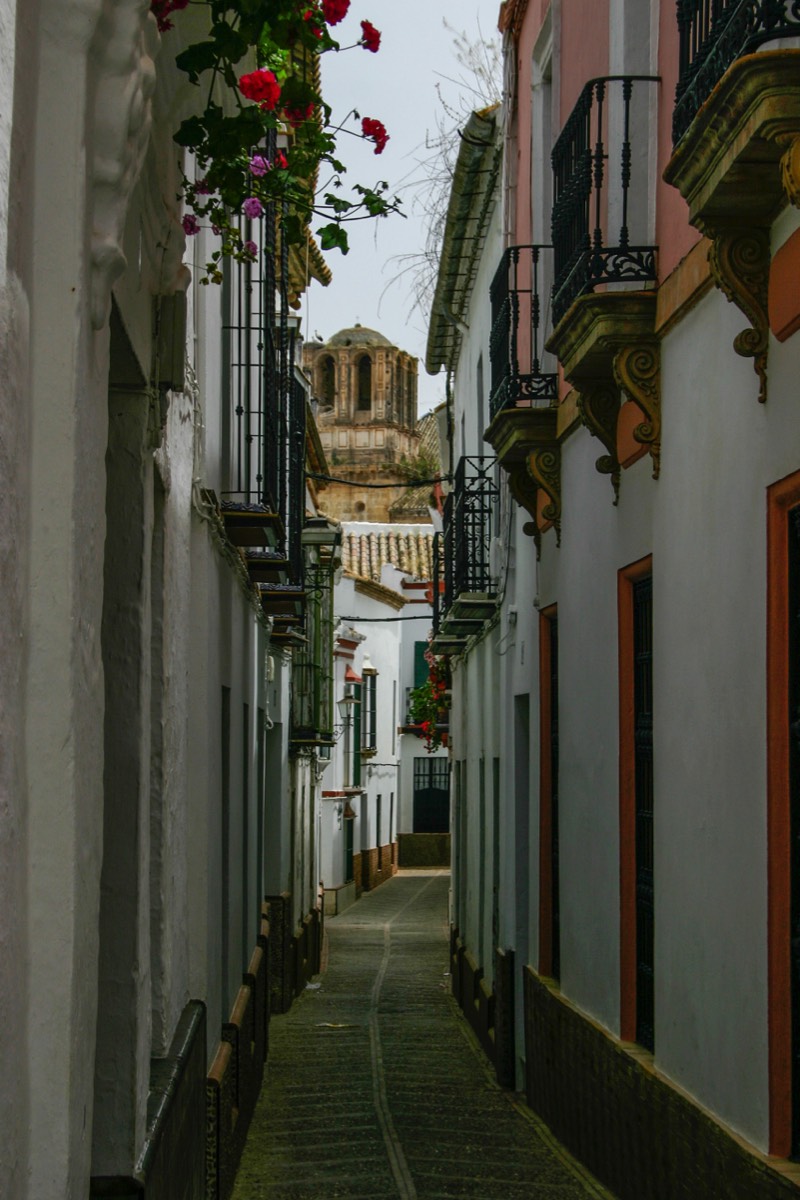 One of many narrow streets in Carmona