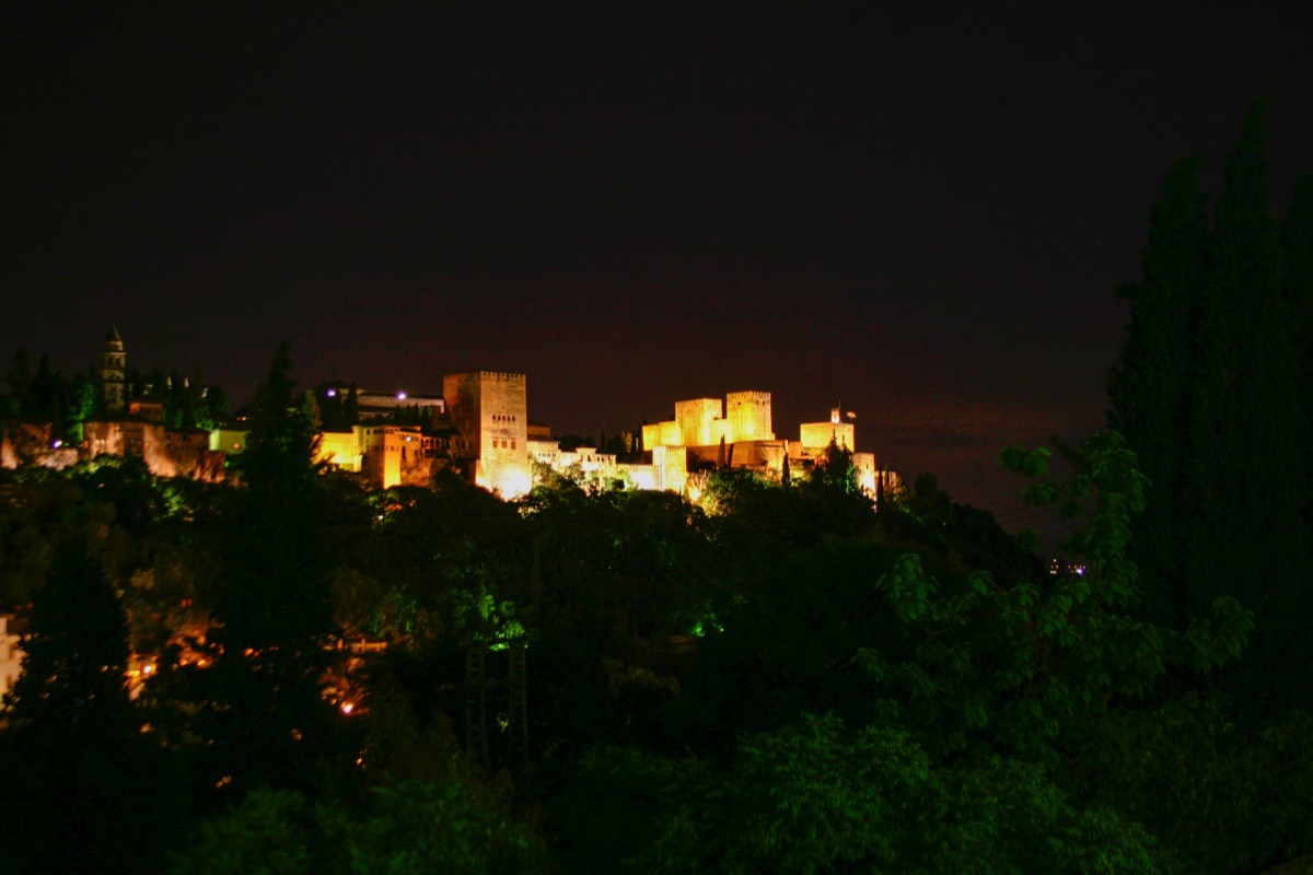 Granada - Night view of the Alhambra