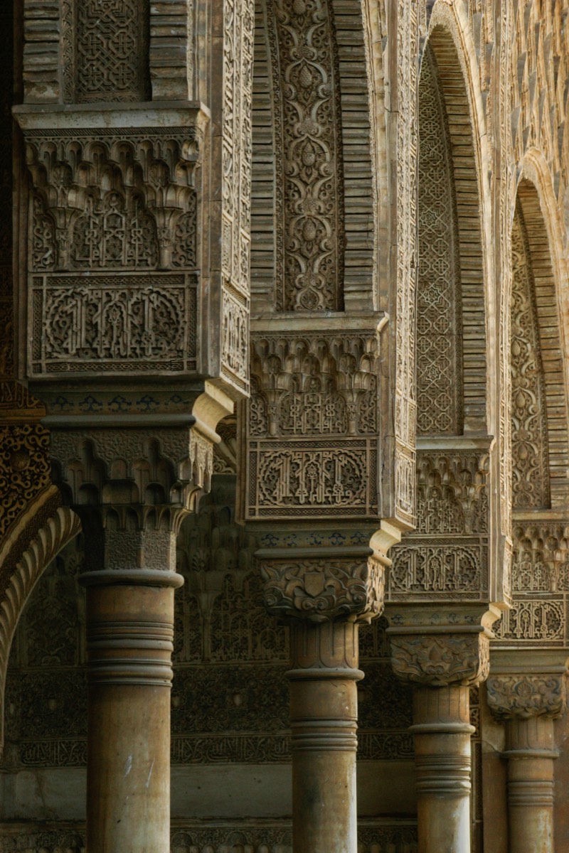 Granada - Alhambra - Columns of the Palacio de Comares