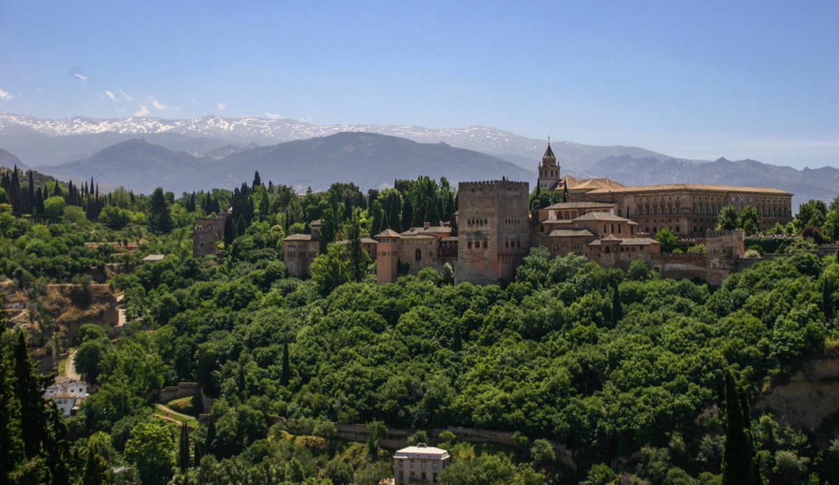 Granada - View of the Alhambra from the Albayzin