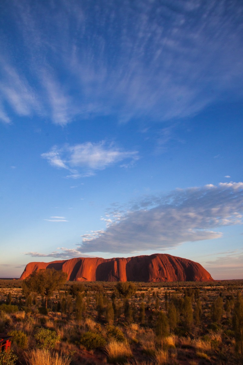 Uluru bathing in the rising sun