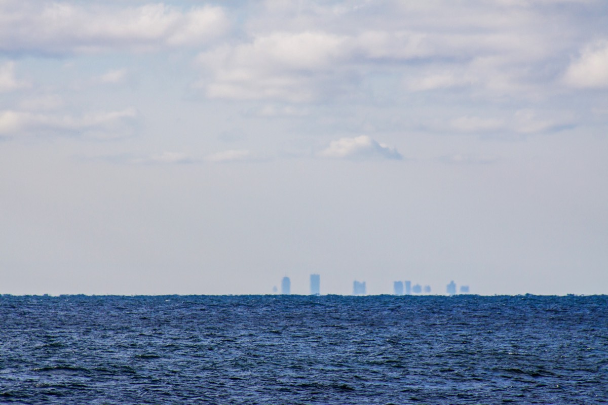 View on Boston from (far on) the sea