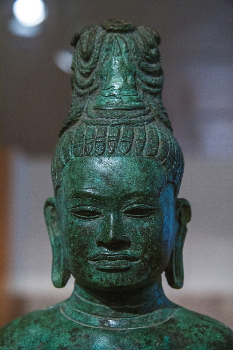 Asian bronze head