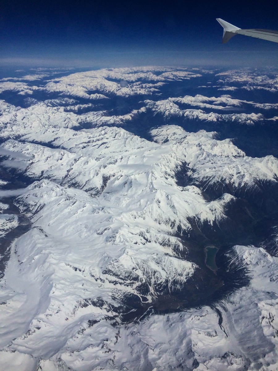 The Alps seen from high above