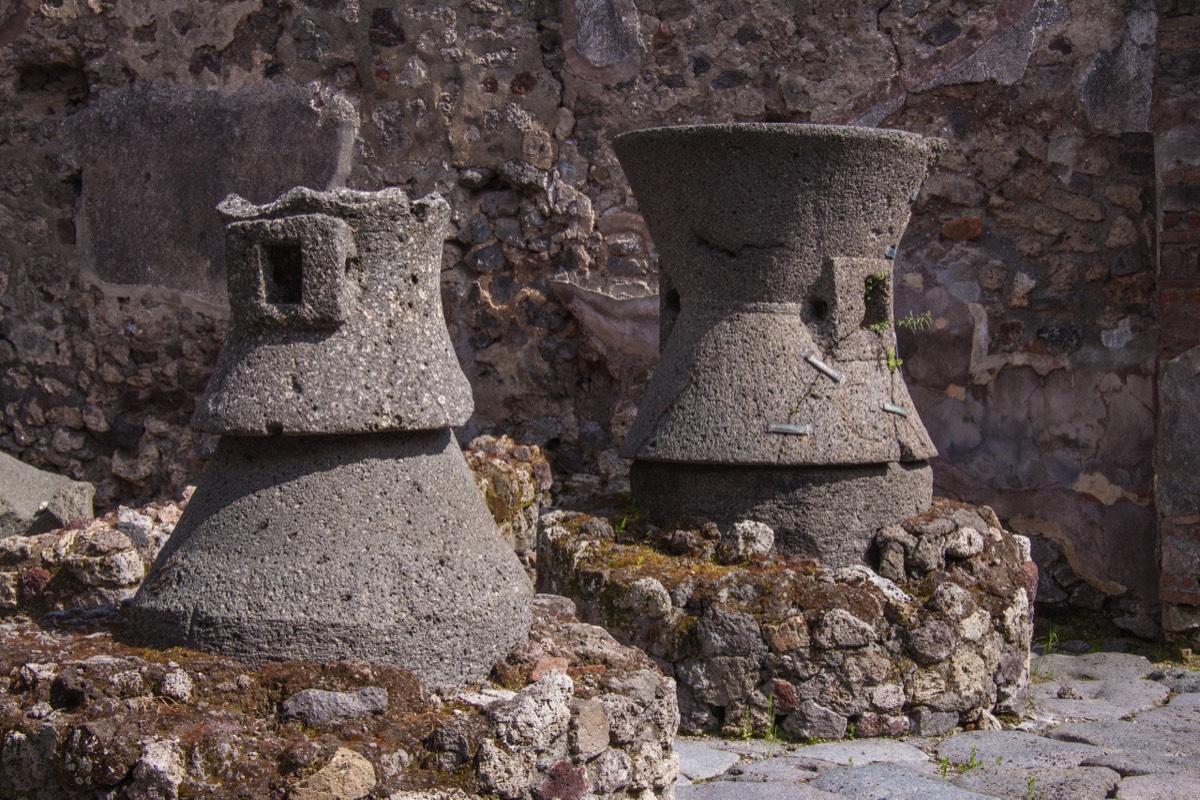 Millstones in Pompeii