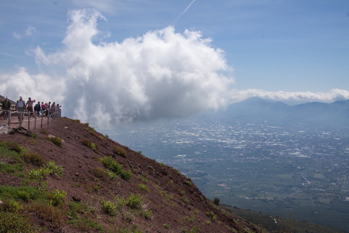 Vesuvius - Wonderful view and one tenacious cloud