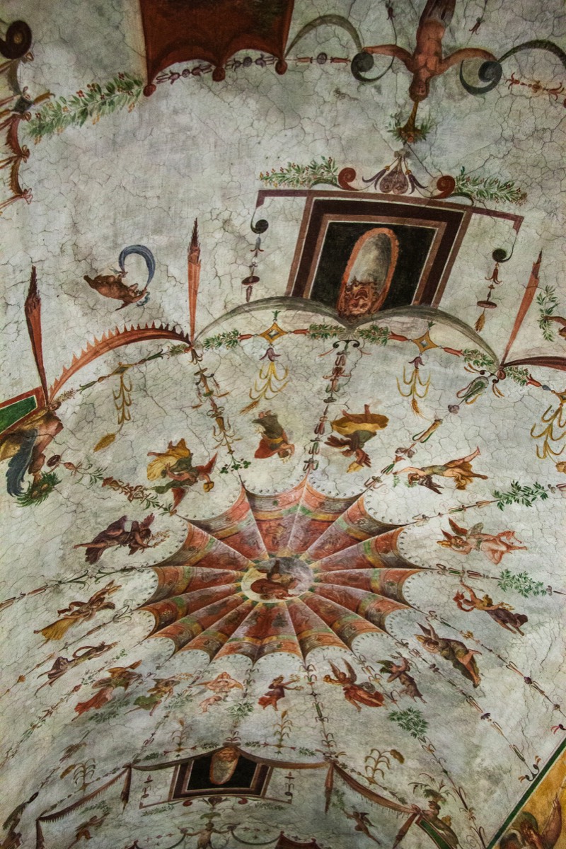 Richly decorated ceiling