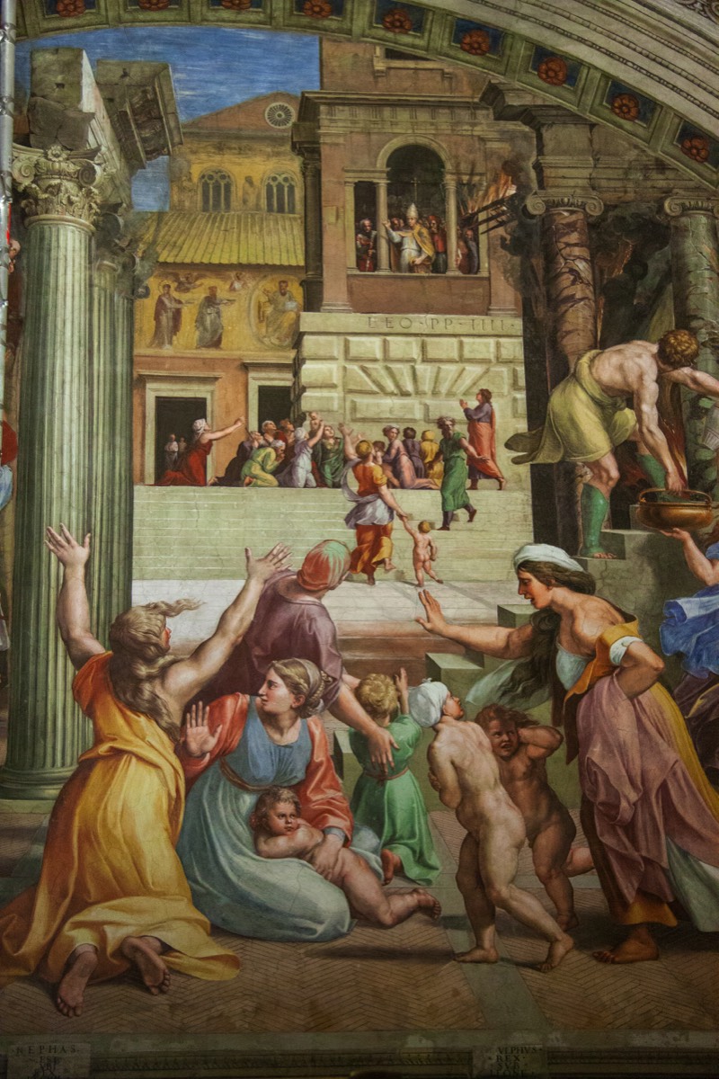Fresco by Raphael, detail