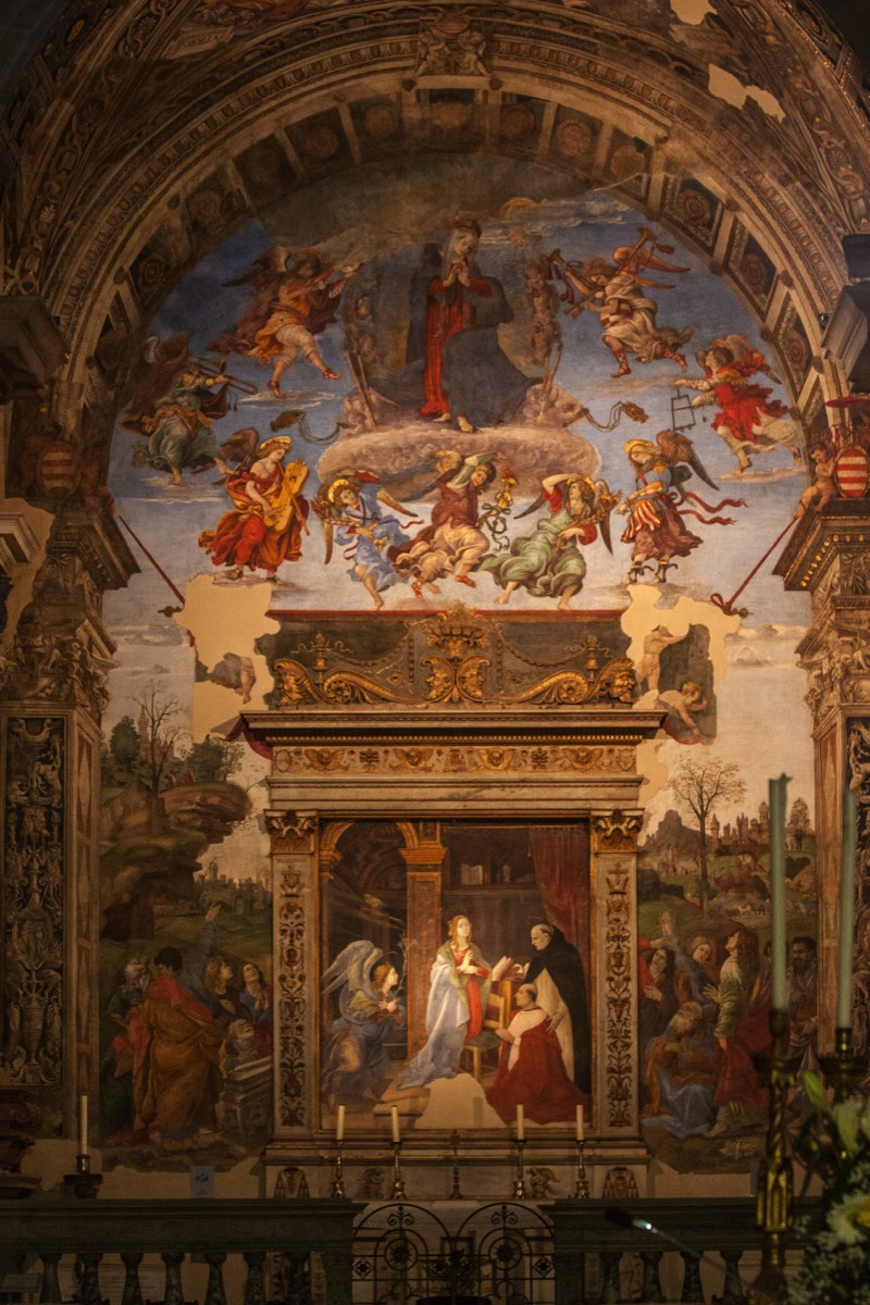 Carafa Chapel Sta Maria sopra M : Michelangelo's Annunciation