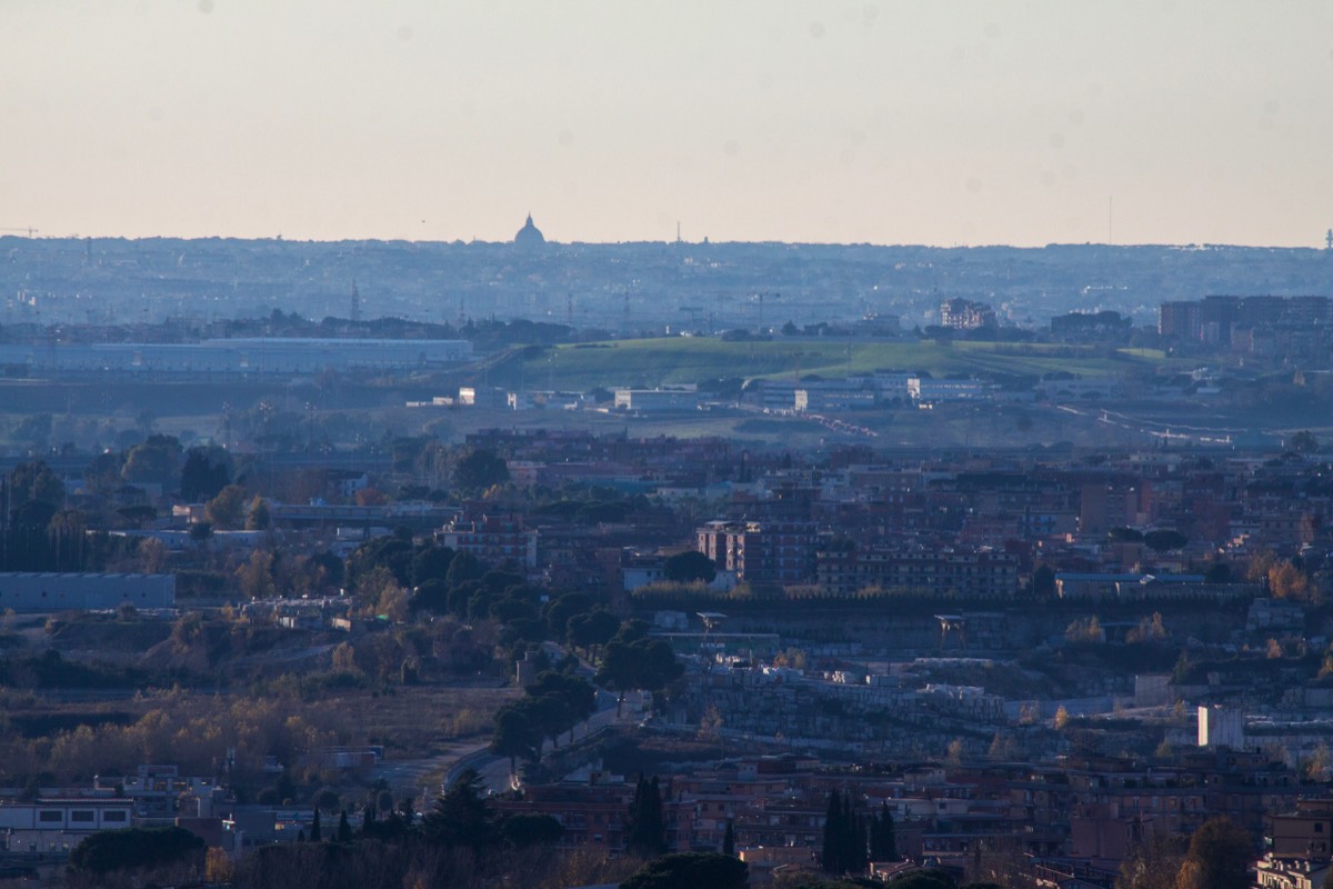 View on Rome & St Peter's Basilica from Villa d'Este