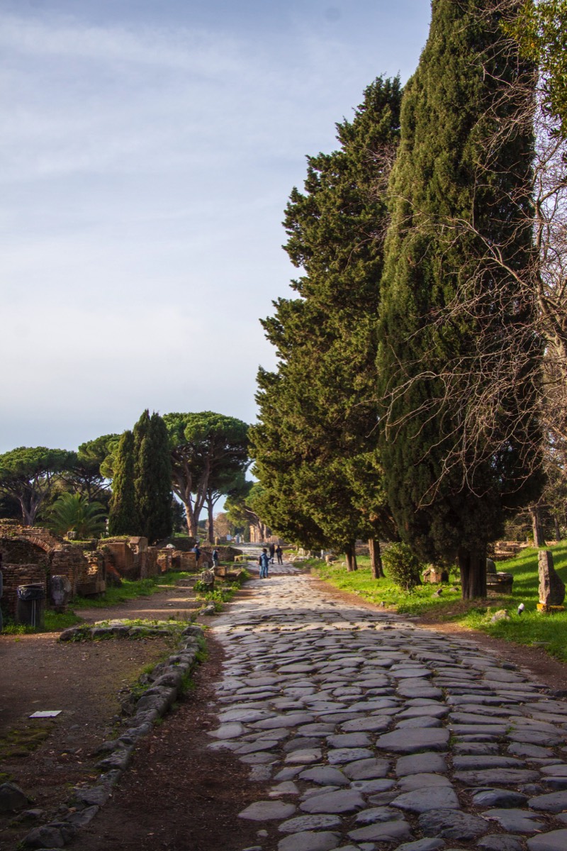 entrance road in Ostia (Antica)