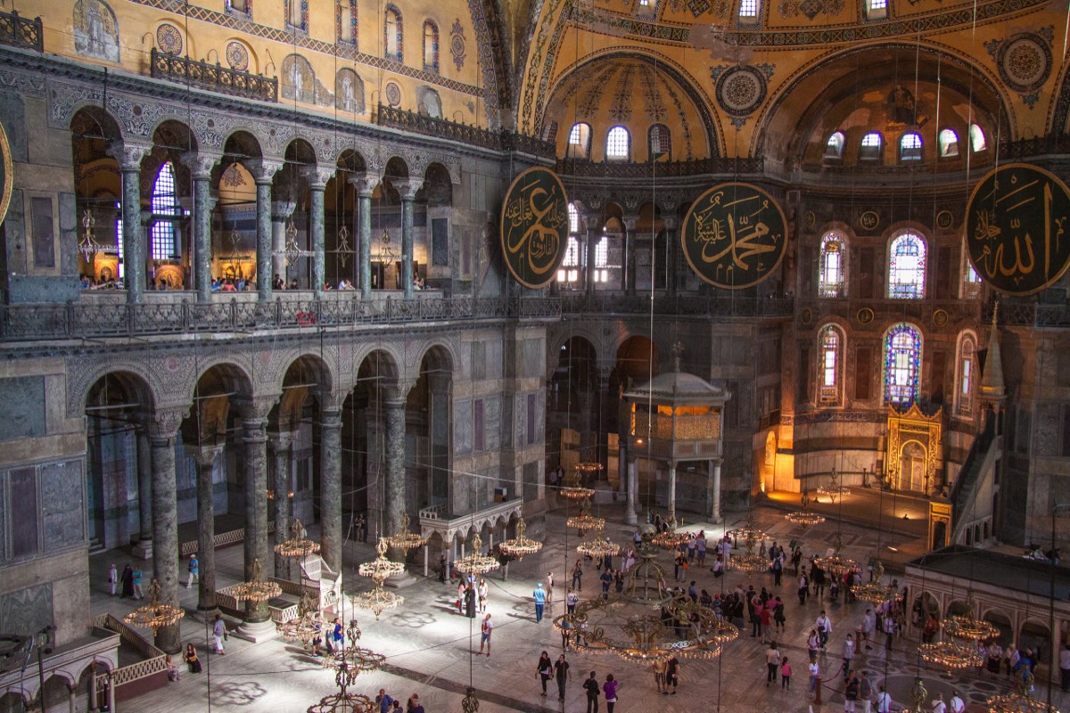 Haghia Sophia - view of nave from upper gallery