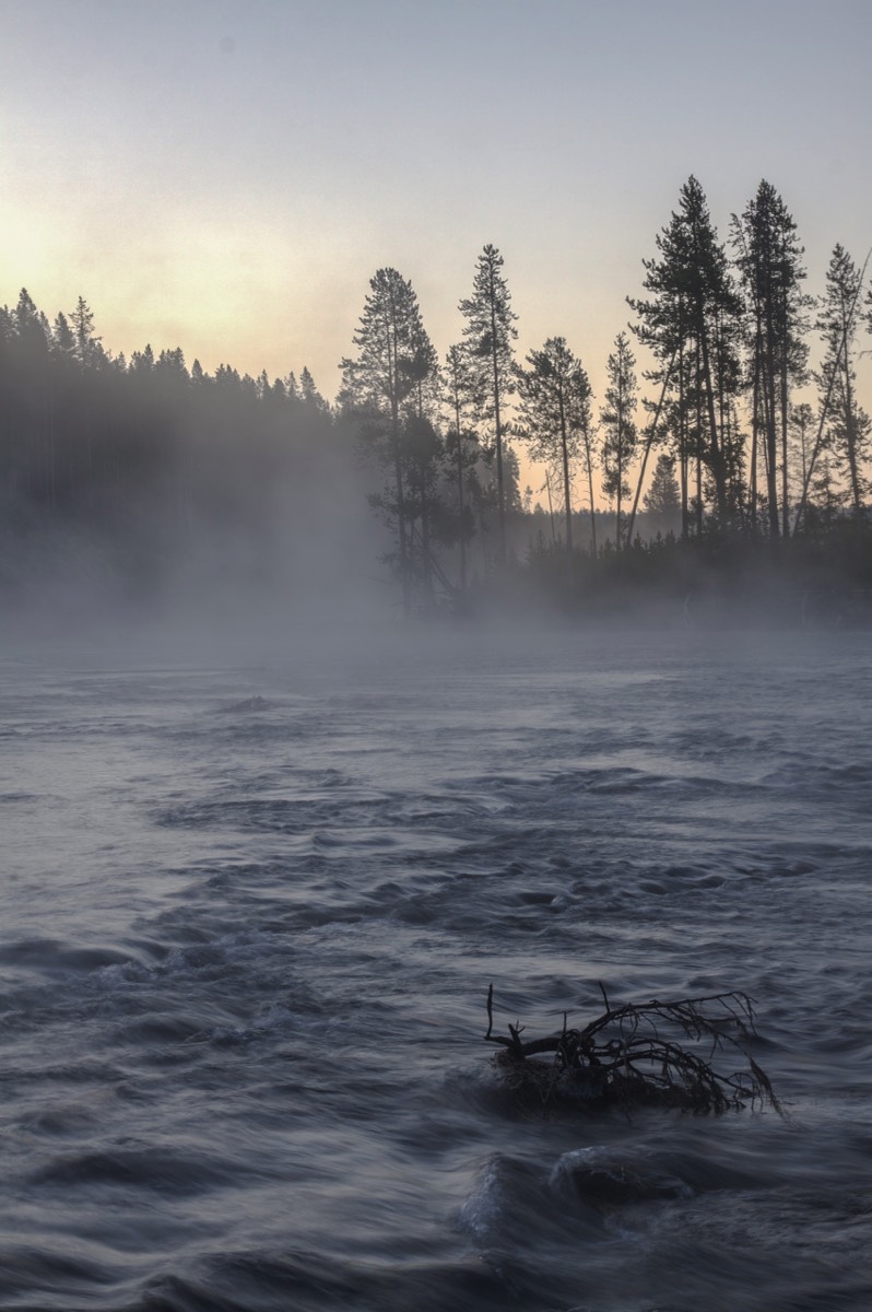 Firehole river at dawn