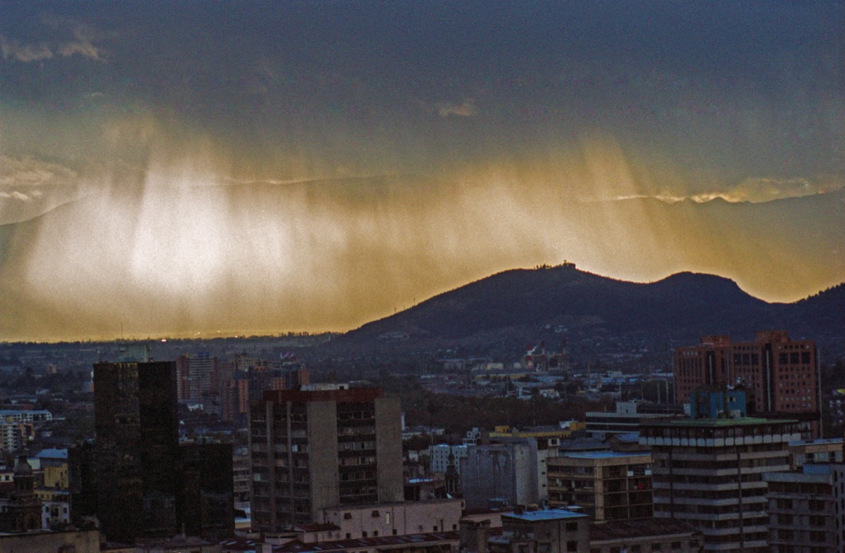Santiago battered by rain