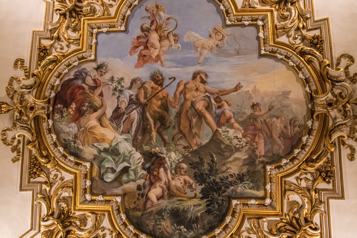 Another painted and gilded ceiling at the Palazzo Corsini