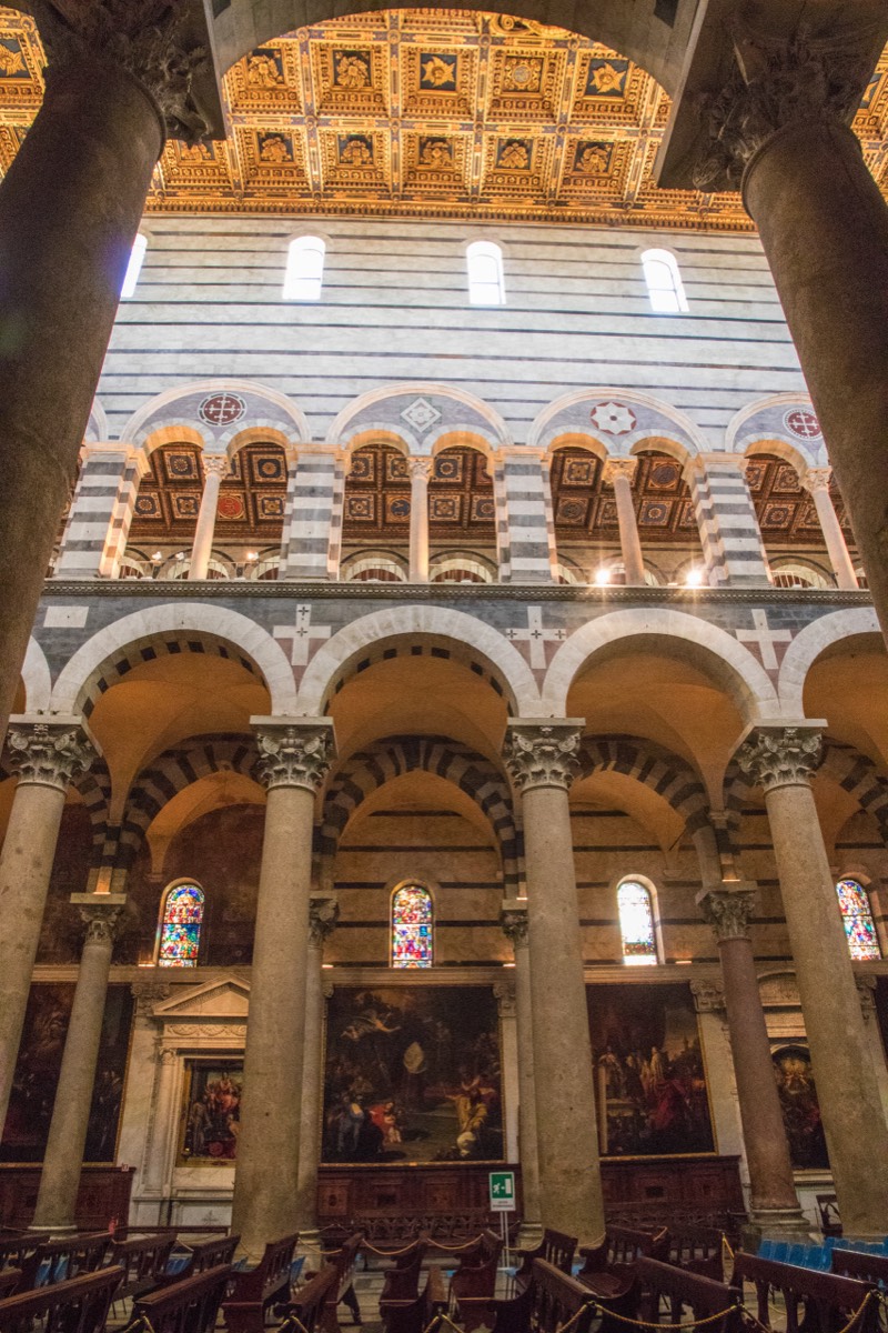 Inside the Pisa cathedral