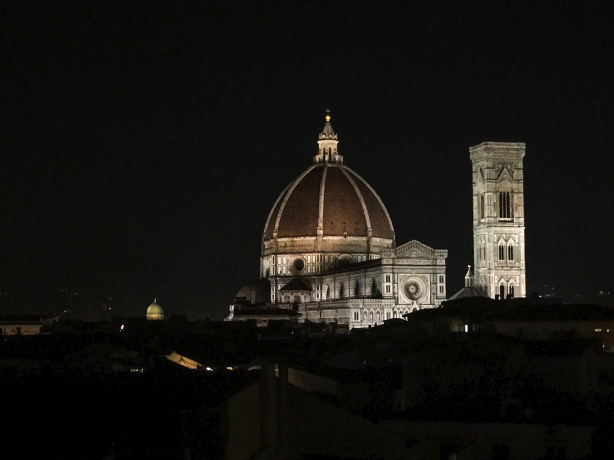 Firenze cathedral nicely lit at night