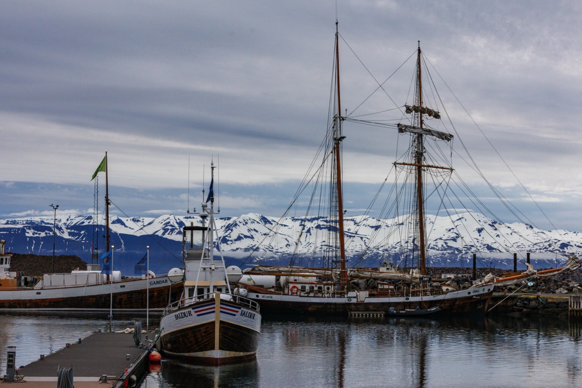 Husavik harbour - does not look like near-midsummer