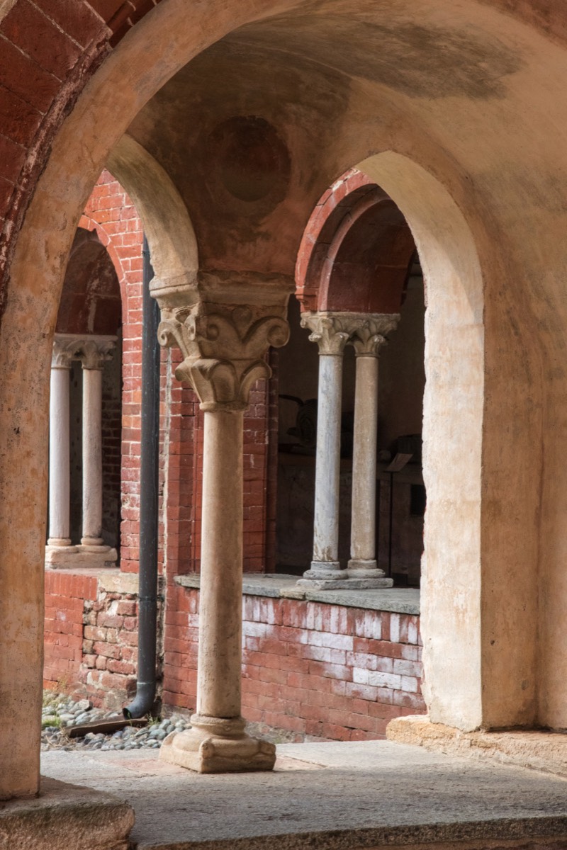 Nice columns at the Abbey of Staffarda