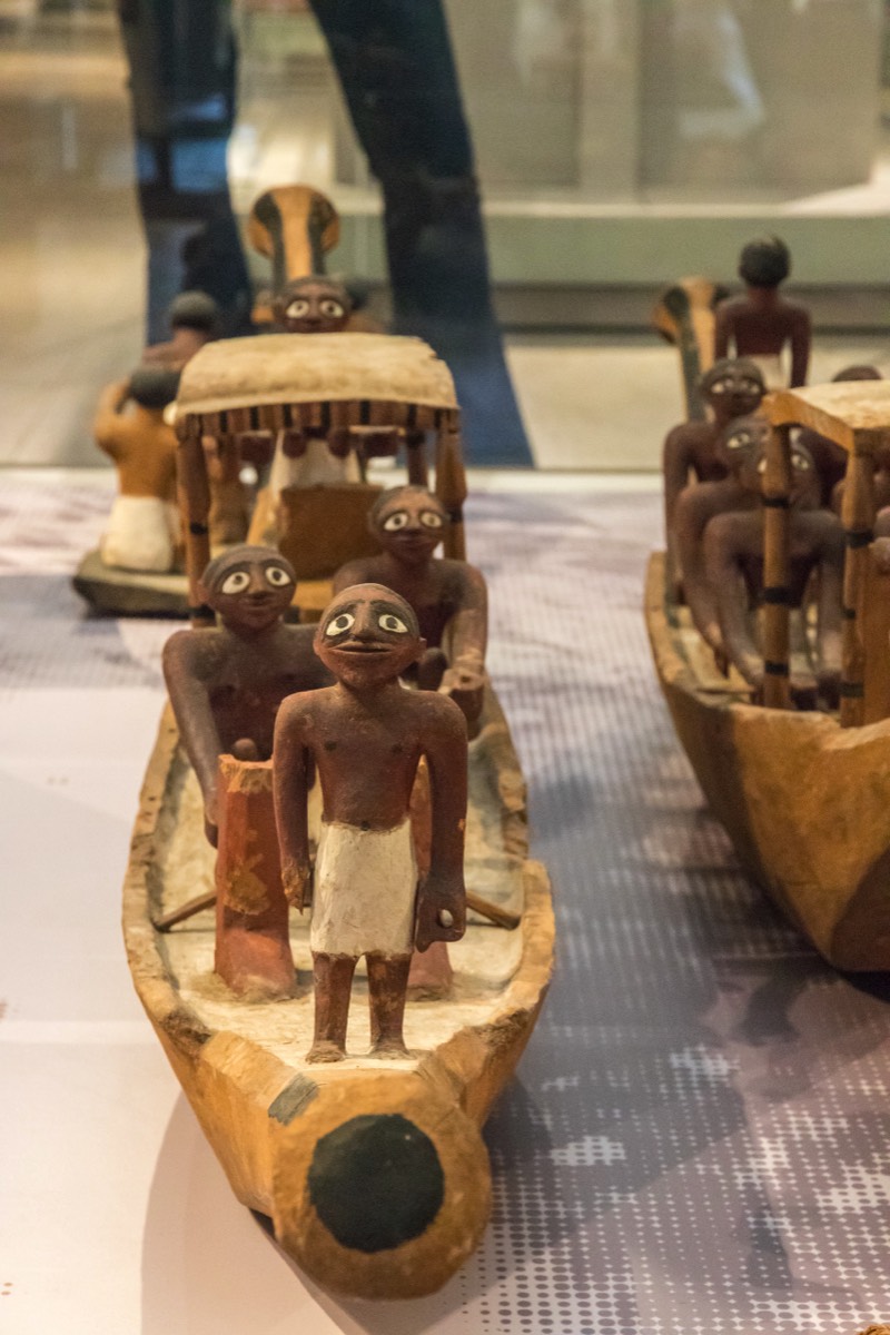Model Nile boat at the Egyptian museum