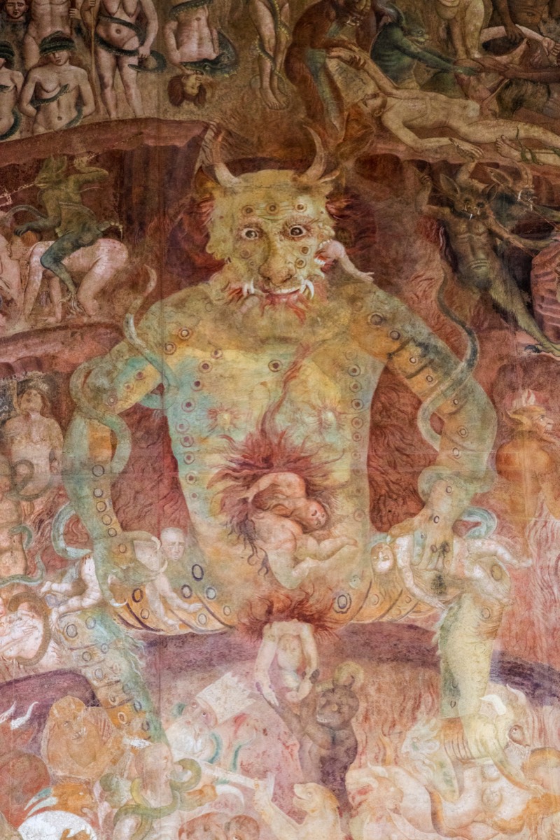 Devilish painting at the Campo Santo in Pisa