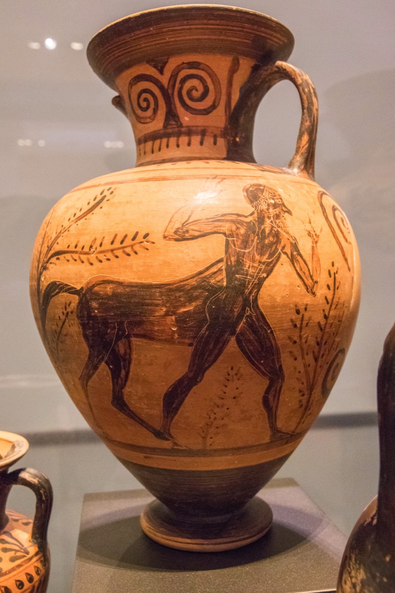 Depiction of an "early" centaur (with 2 human legs)