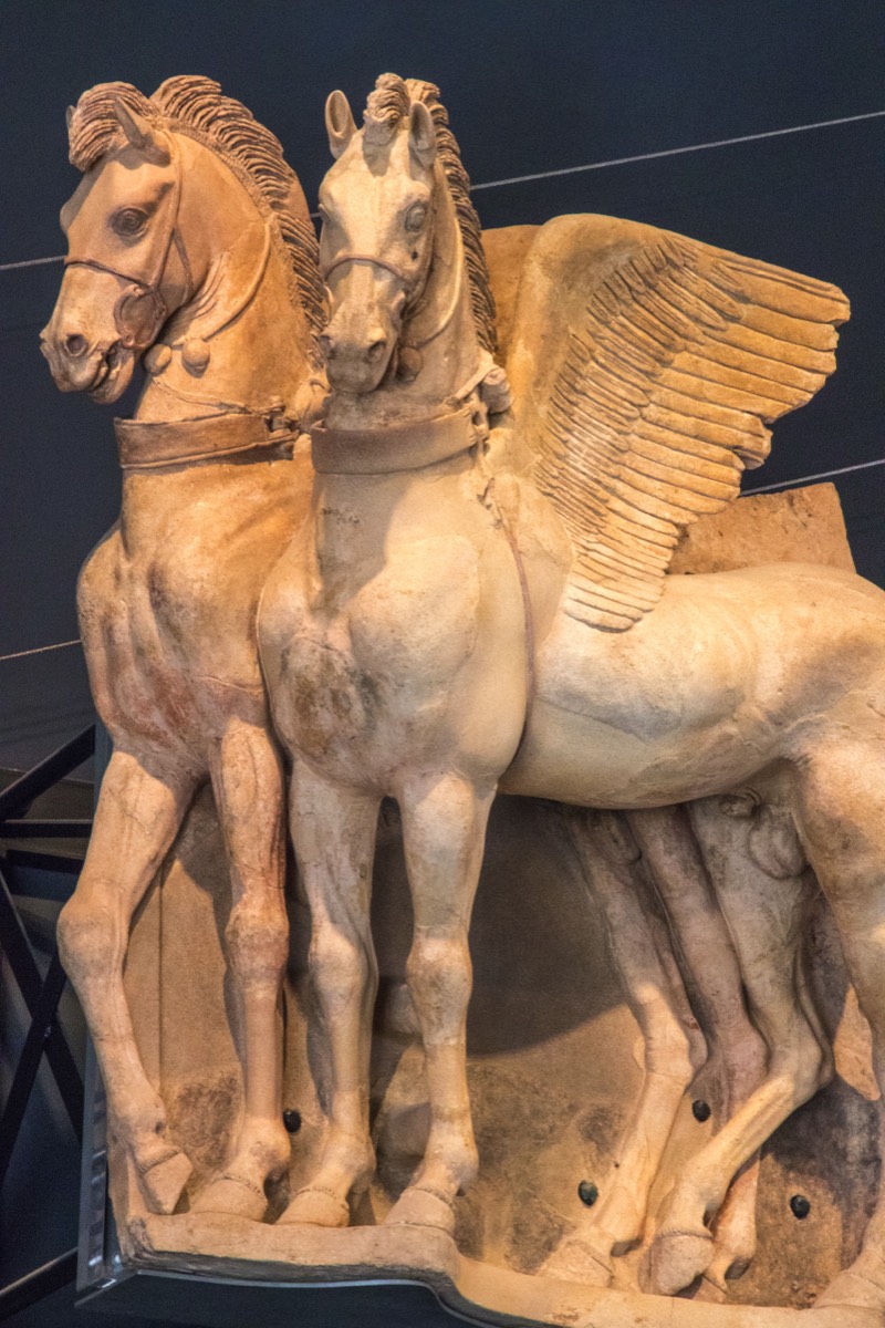 Winged horses from the sanctuary of the Ara della Regina