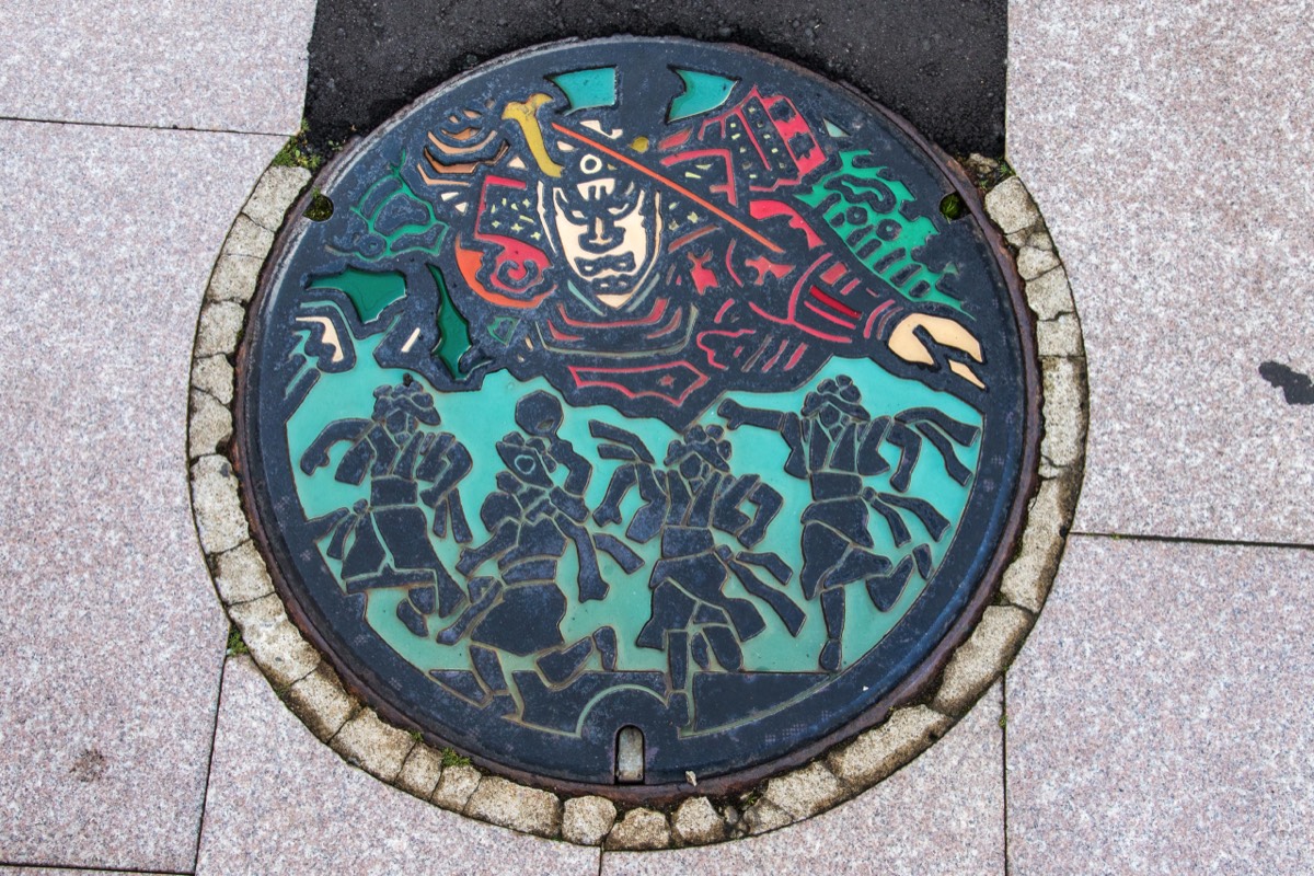 Manhole cover at Aomori