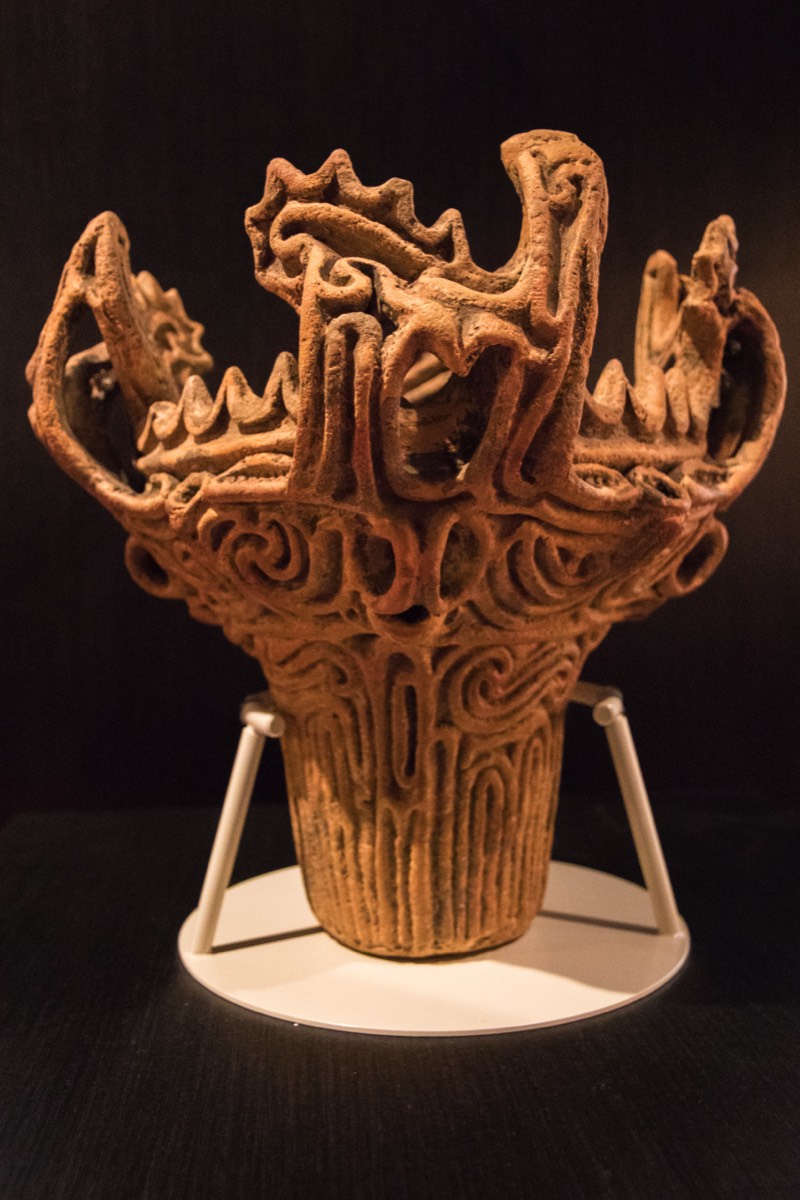 Flame pottery at Umataka Site Museum