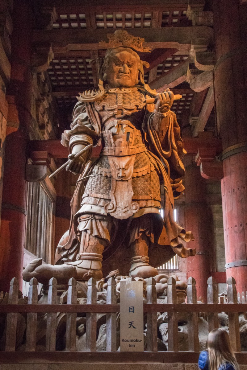 Wooden statue at Todaiji Temple