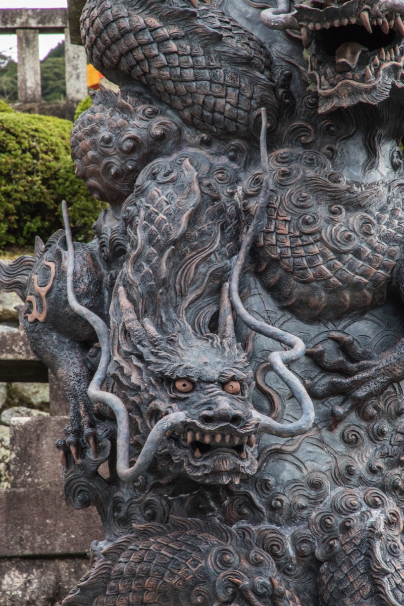 Dragon statue at Kiyomizu temple, Kyoto