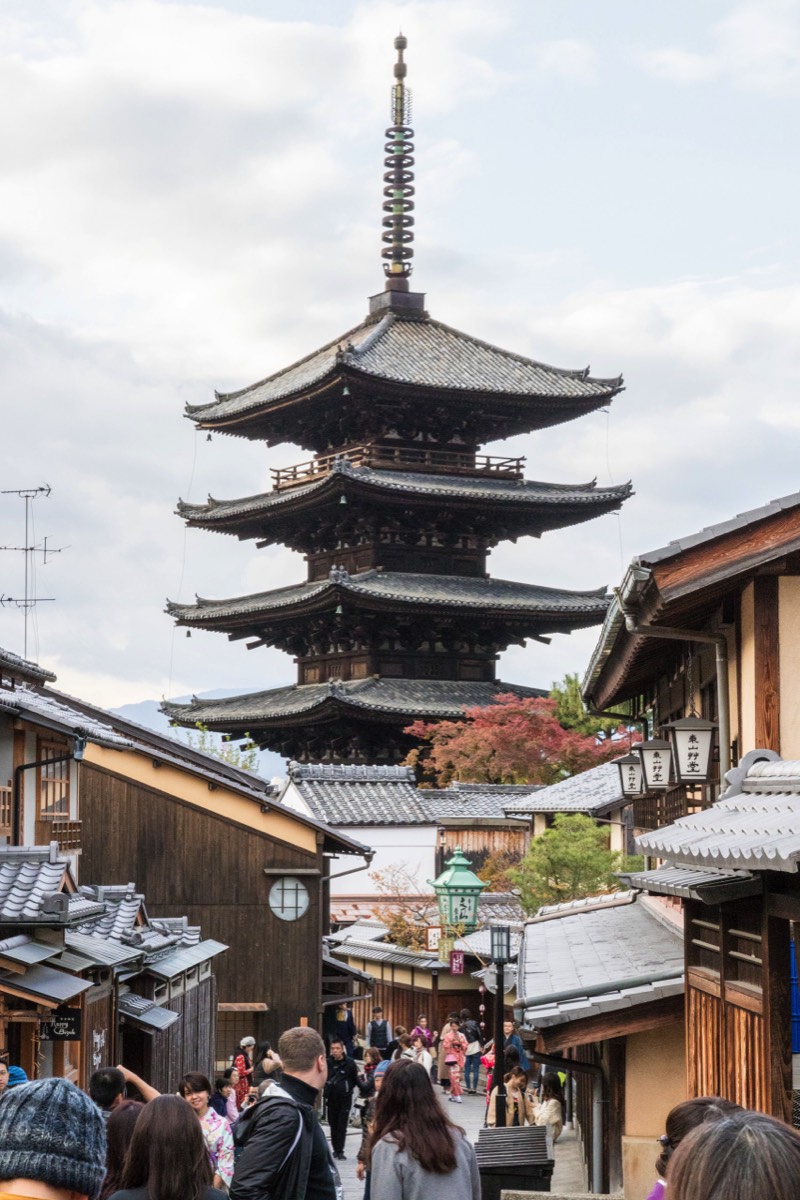 Streets and temple near Kiyomizu temple