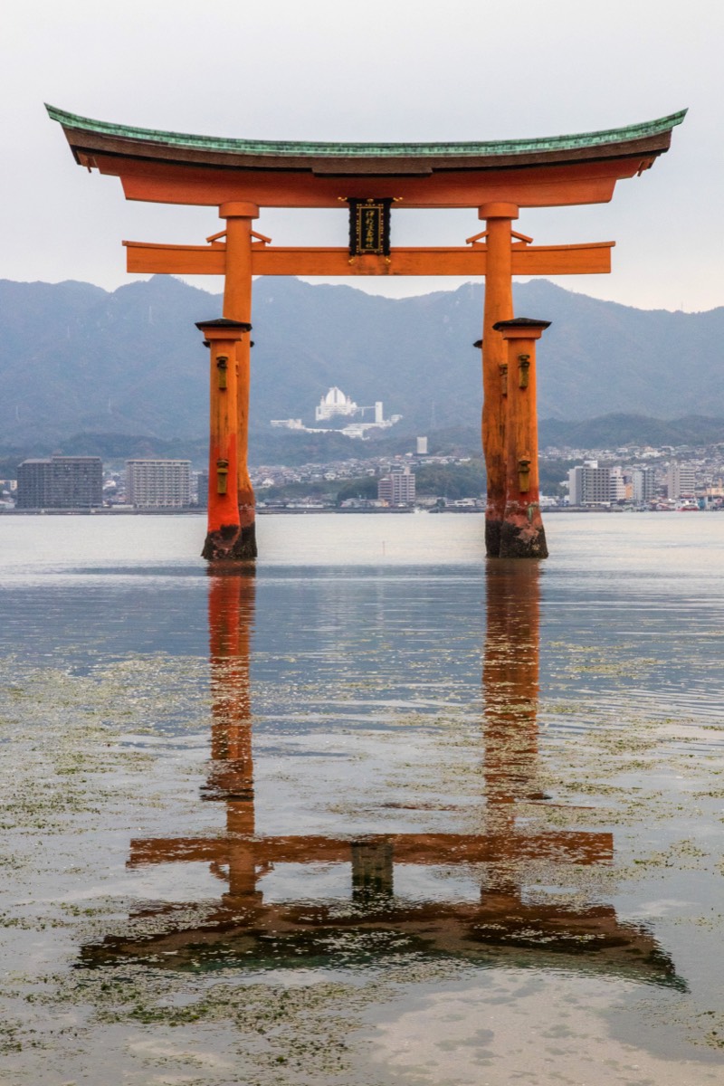 Nearly floating torii gate
