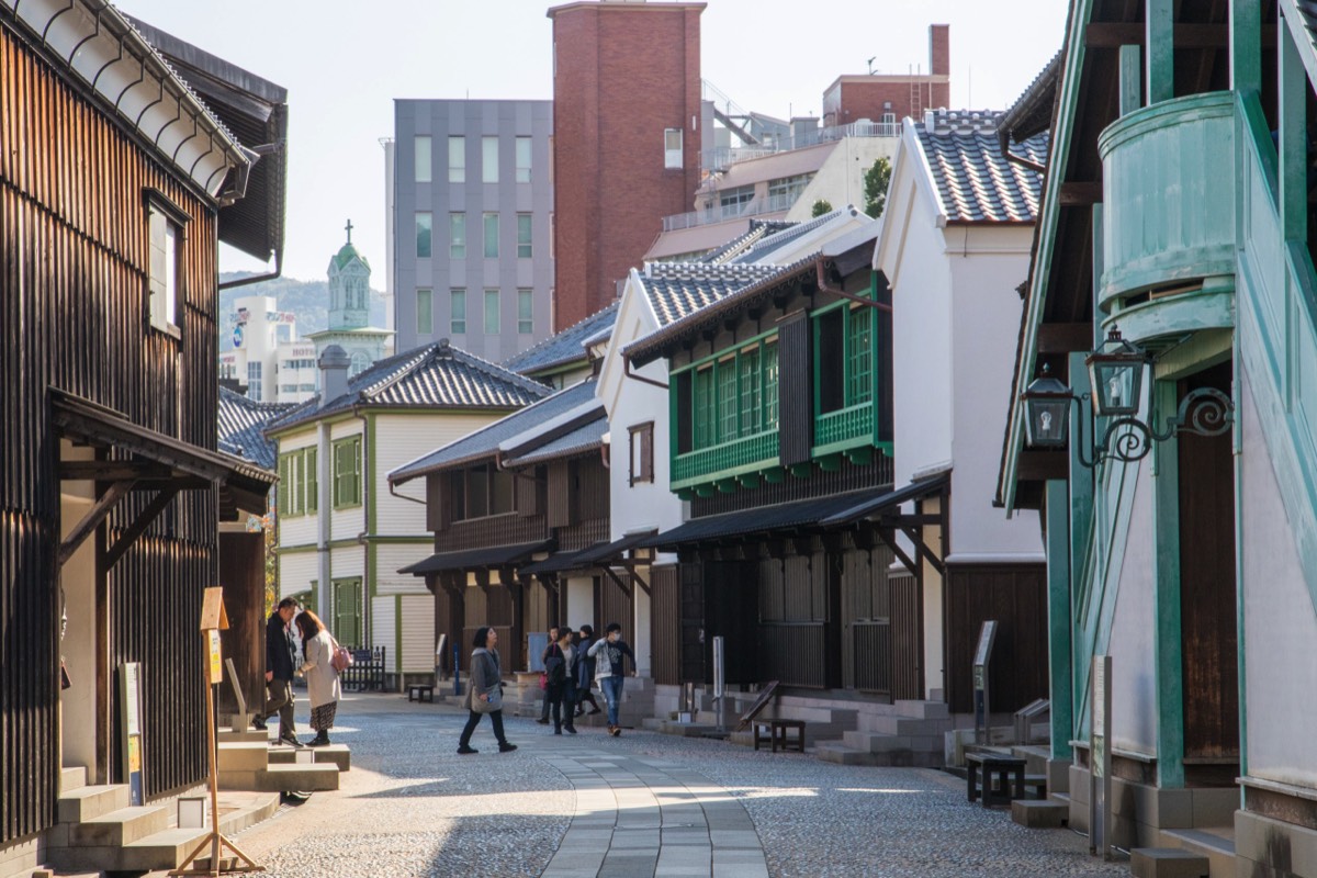 Street in Dejima, the old Dutch trading post/island