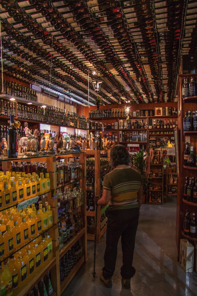 Well-stocked wine-shop