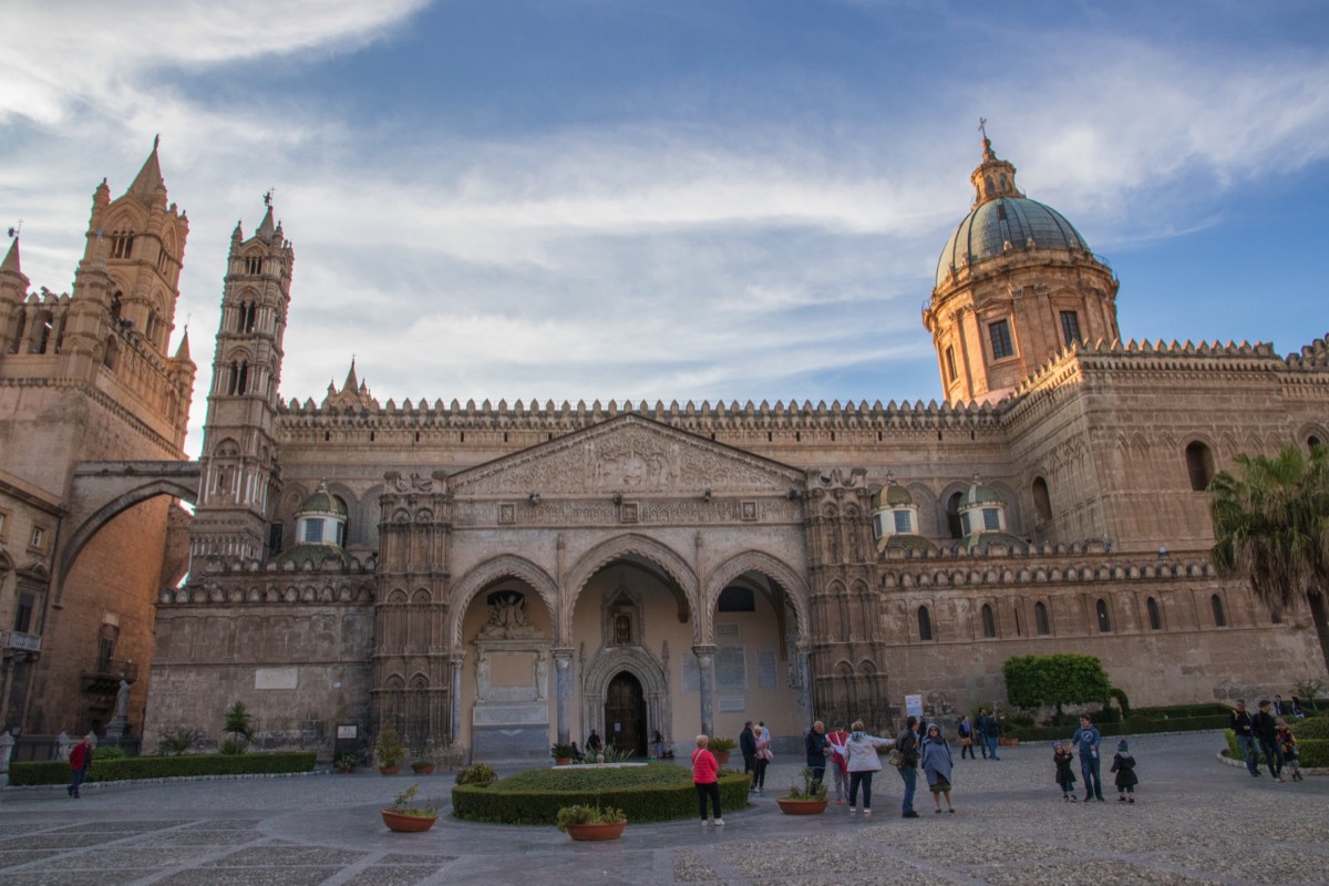 Palermo cathedral in the evening light