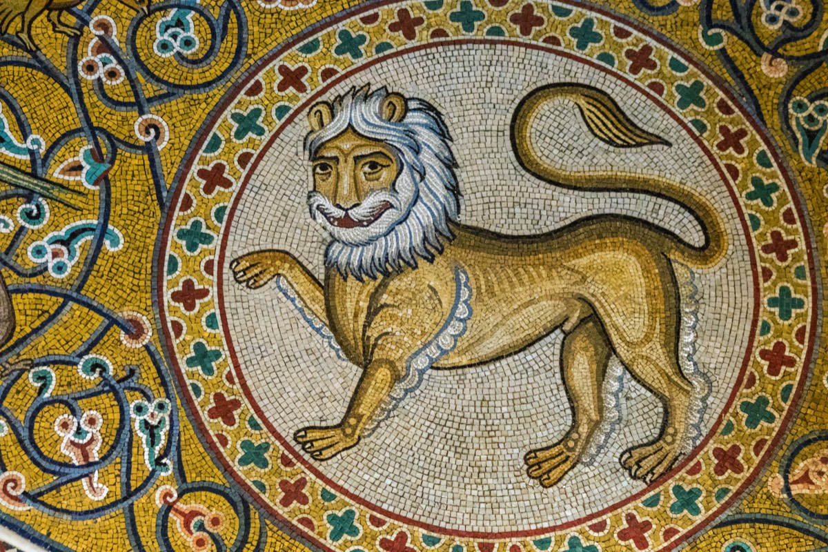 "Lion" mosaic in the Capella Palatina