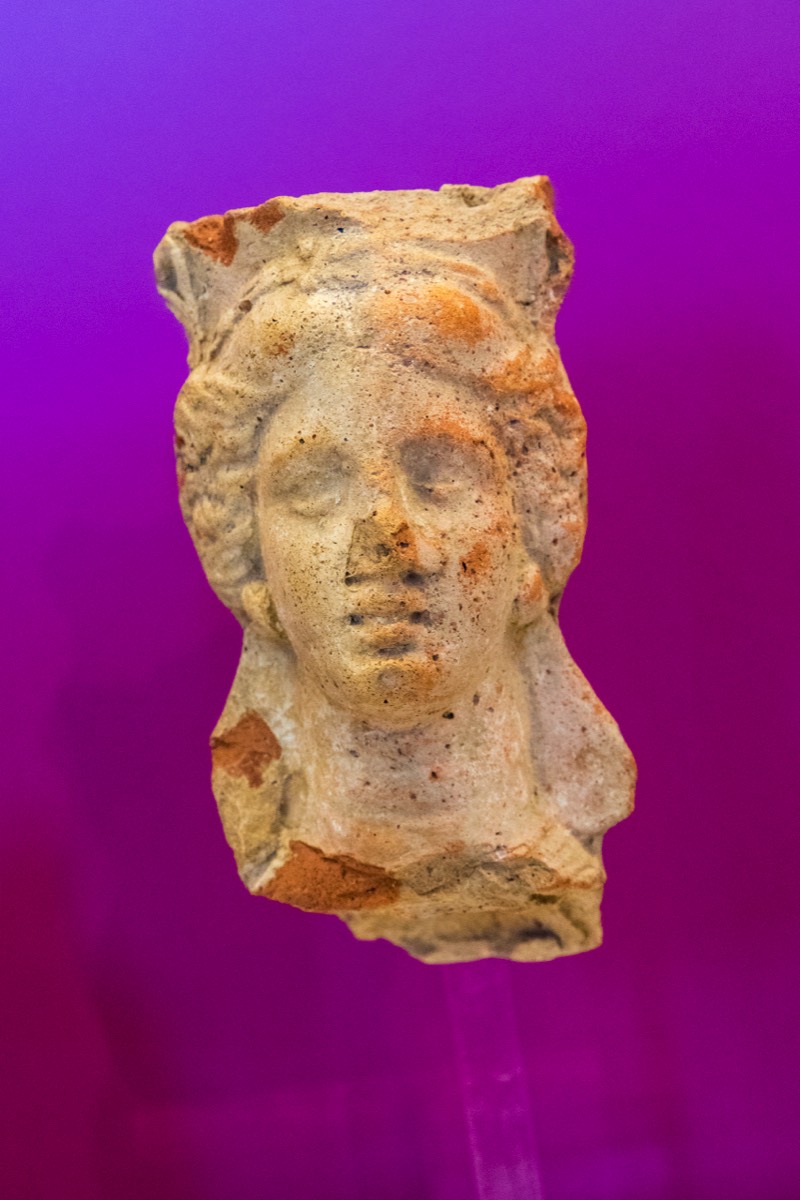 Terracotta head in the Lilybaeum museum at Marsala