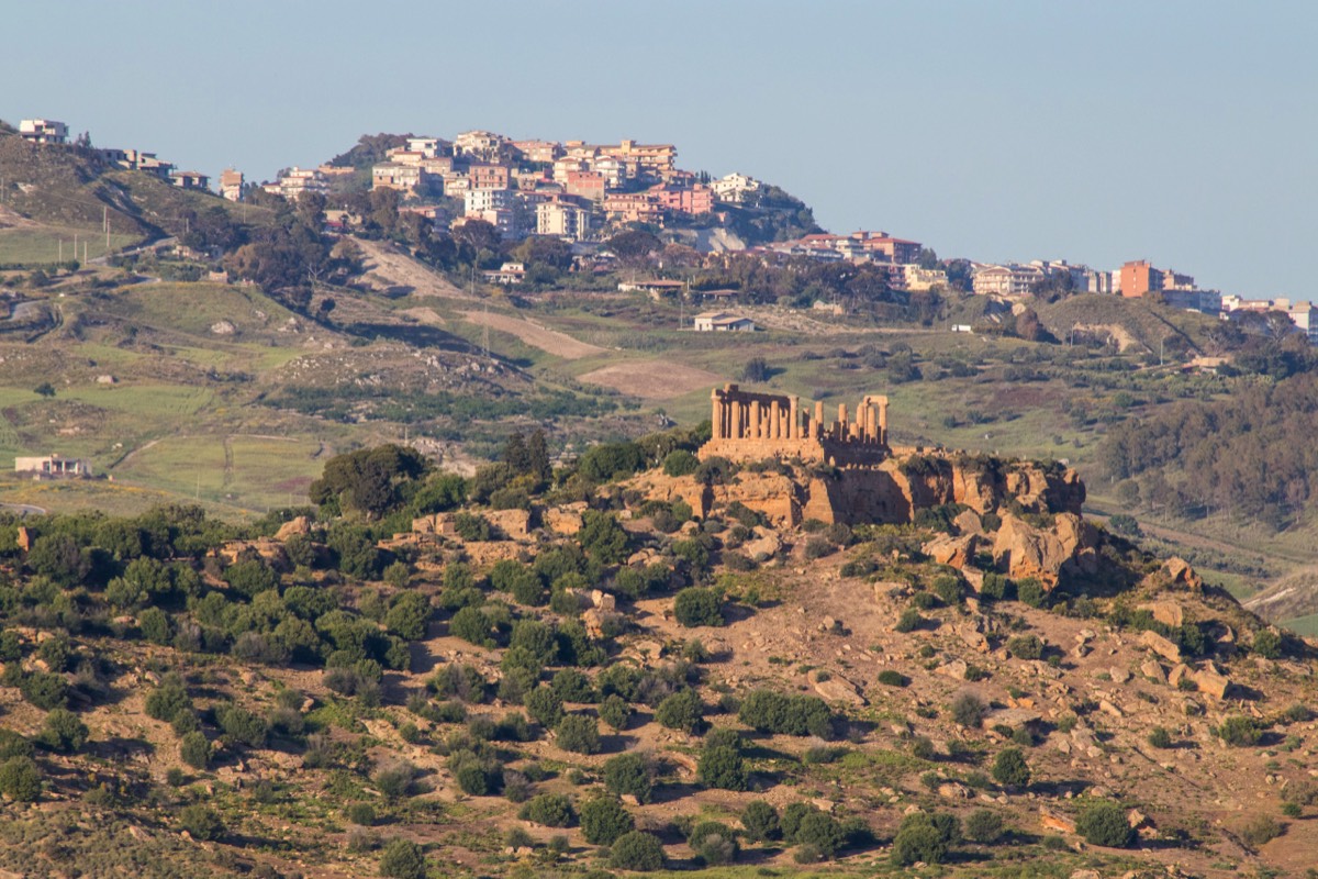 View on temple of Hera at Agrigento