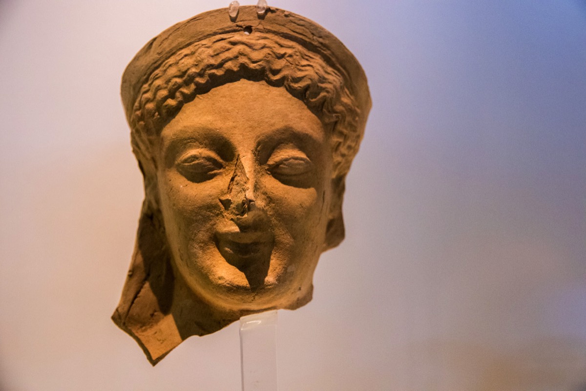 Terracotta female head - Archeological museum Agrigento
